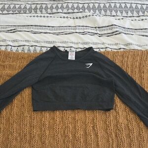 Gymshark Black Long Sleeve Crop Top